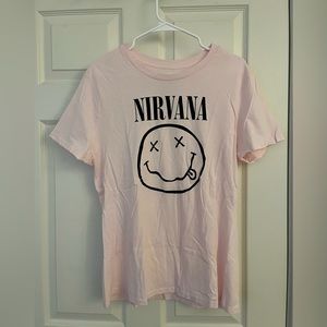 Pink Nirvana Smiley T-Shirt